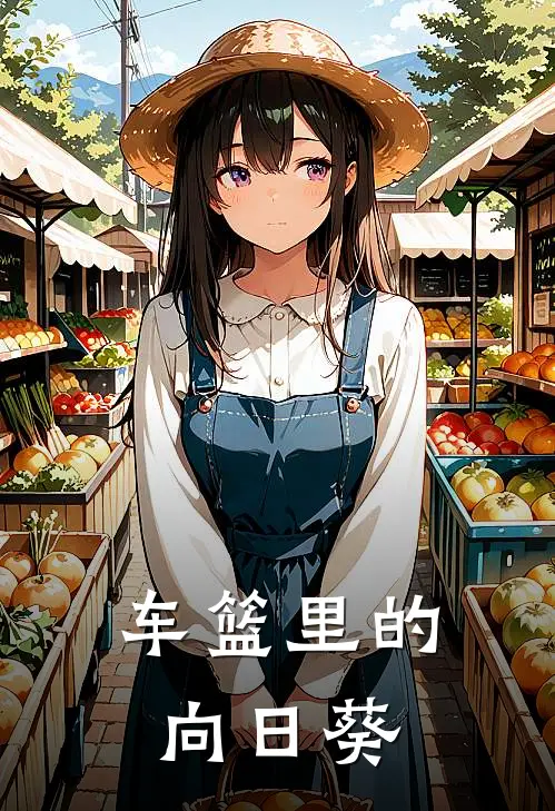 车篮里的向日葵